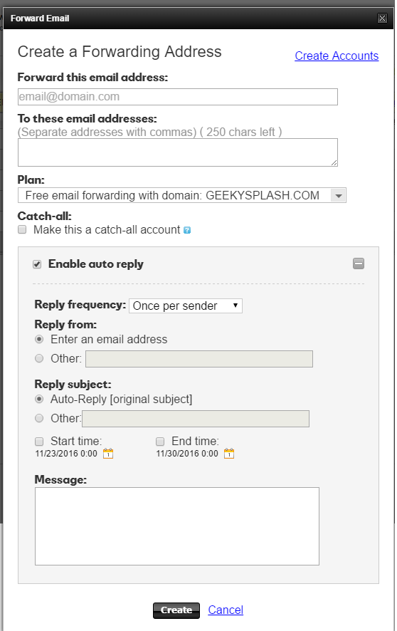 How to Create a Free Custom Email address using GoDaddy – GeekySplash